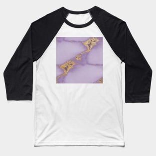 Massimo violet marble - gold Baseball T-Shirt